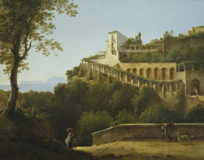 A Convent Near Naples, with a View of Capri by Pierre Athanase Chauvin