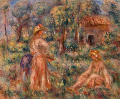 Girls in a Landscape by Pierre-Auguste Renoir