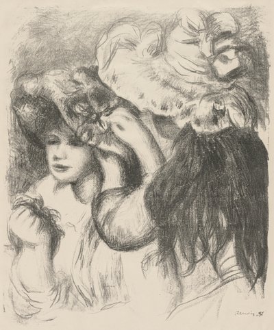 Pinning the Hat by Pierre-Auguste Renoir