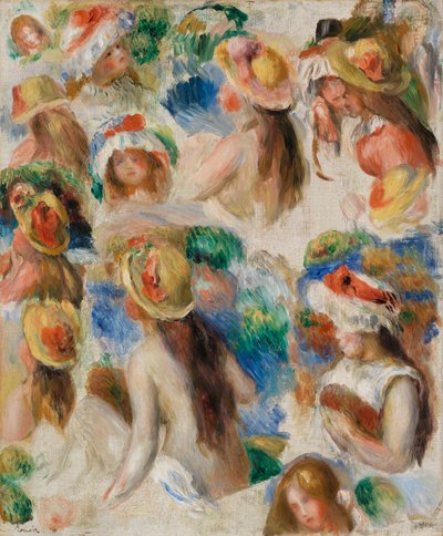 Study of Heads by Pierre-Auguste Renoir