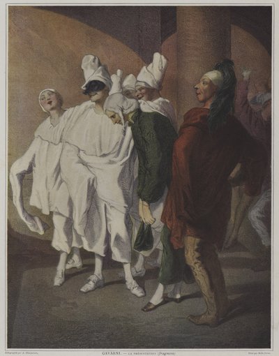 Detail from La Presentation (The Presentation) by Pierre (after) Gavarni