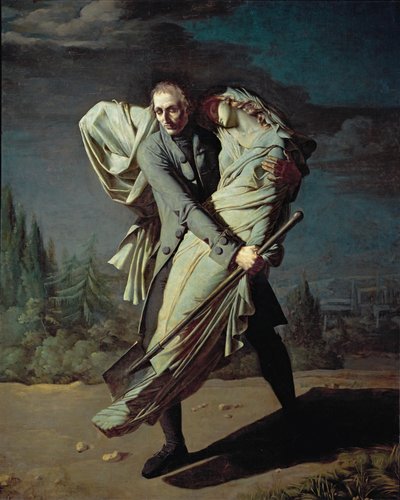 Young and His Daughter by Pierre Antoine Augustin Vafflard