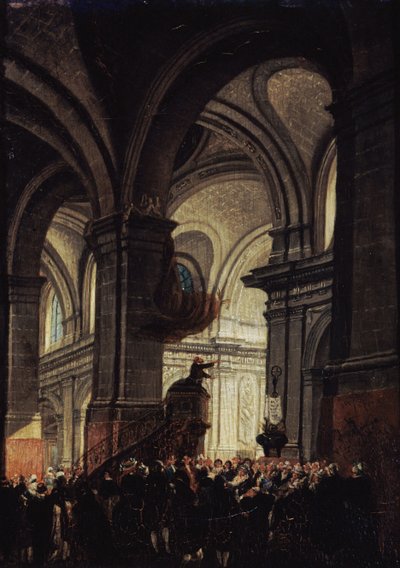 Sermon of a Capuchin in the Church of Saint Roch by Pierre Antoine Demachy