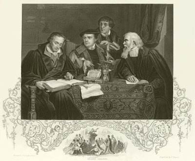 Luther, Melancthon, Pomeranus and Cruciger by Pierre Antoine Labouchere