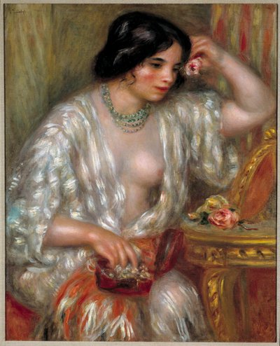 Gabrielle with Jewelry by Pierre Auguste Renoir