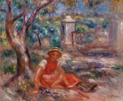 Girl at the Foot of a Tree by Pierre Auguste Renoir