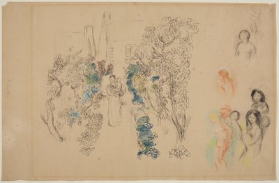 Landscape and Figures by Pierre Auguste Renoir