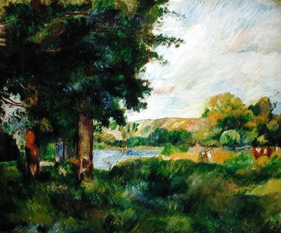 Landscape in the Ile-de-France, or Landscape with Large Trees by Pierre Auguste Renoir