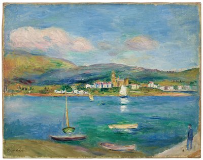 Fishing Port, View of Fontarabie from Hendaye by Pierre Auguste Renoir
