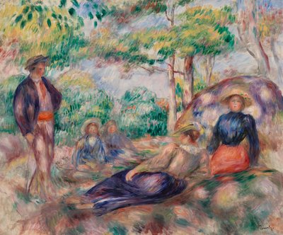 Resting in the Grass by Pierre Auguste Renoir