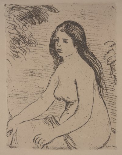 Seated Female Nude by Pierre Auguste Renoir