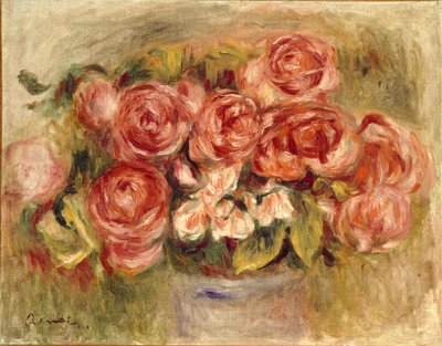 Still Life of Roses in a Vase, 1880s and 1890s by Pierre Auguste Renoir