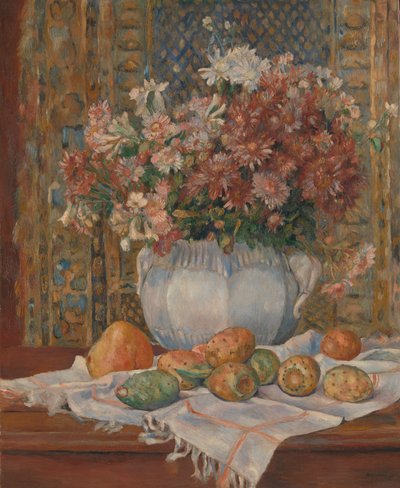 Still Life with Flowers and Prickly Pears by Pierre Auguste Renoir