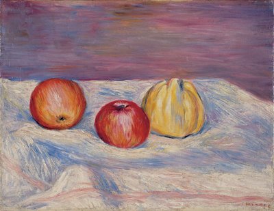 Two Apples and a Quince, c.1900 by Pierre Auguste Renoir