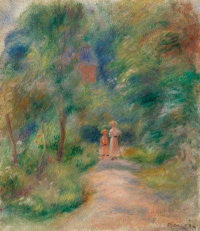 Two Figures on a Path by Pierre Auguste Renoir