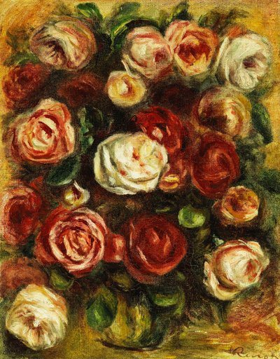 Vase of Roses by Pierre Auguste Renoir