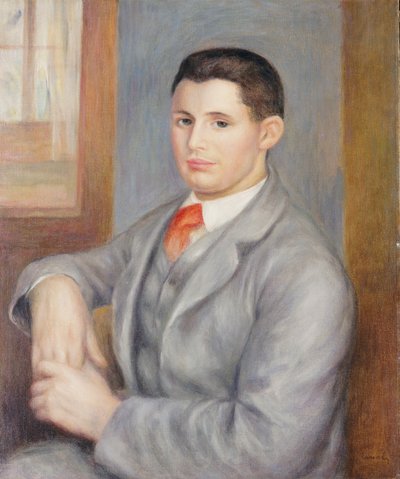 Young Man with a Red Tie by Pierre Auguste Renoir