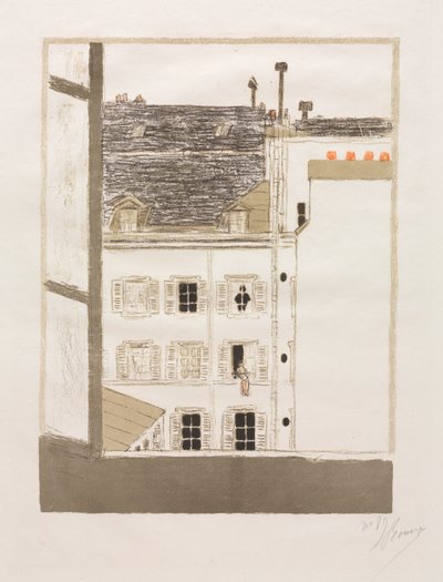 Houses in the Courtyard by Pierre Bonnard