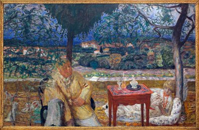 In the garden (conversation in Provence) by Pierre Bonnard