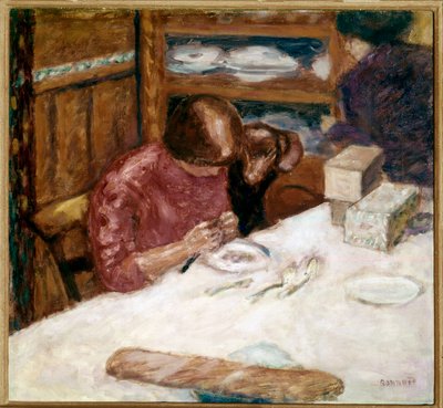 Interior Woman Busy with Domestic Spots by Pierre Bonnard