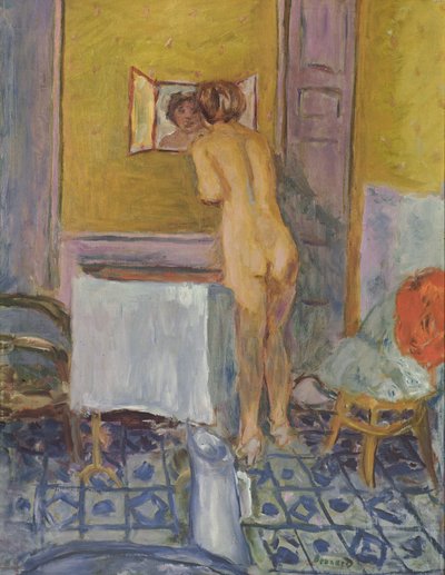 Nude with Red Cloth (Nude at Her Toilet) by Pierre Bonnard