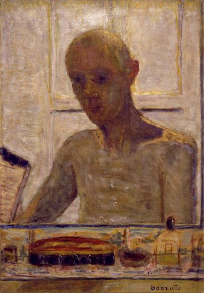 Self Portrait in a Shaving Mirror by Pierre Bonnard
