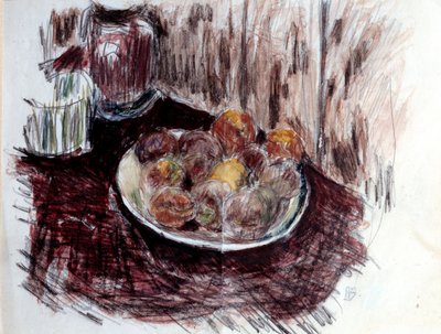 Still Life with Peaches by Pierre Bonnard