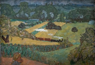 Train and Barges by Pierre Bonnard