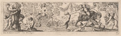 Putti and Satyrs Shooting Arrows by Pierre Brebiette