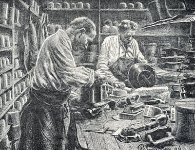 Silk Top hats manufactury by Pierre Calmettes