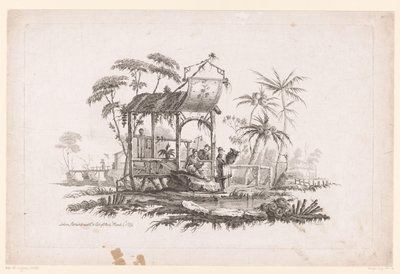 Figures with Baskets on Shore Chinese Genre Scenes in Landscapes (series title) by Pierre Charles Canot