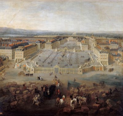 View of the Palace of Versailles from the Place d