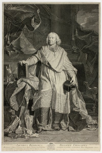 Portrait of Jacques Bénigne Bossuet, Bishop of Meaux by Pierre Drevet
