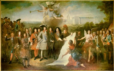 Presentation of the Plan of the Royal Hotel des Invalides to Louis XIV by Pierre Dullin