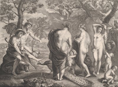 The Judgment of Paris by Pierre Etienne Moitte