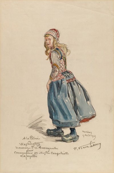 Peasant Girl by Pierre Franc Lamy