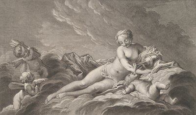 Venus Giving Nectar to Cupid, 18th Century by Pierre François Basan