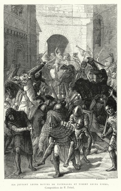 They Throw Their Forage Boots and Draw Their Swords by Pierre Fritel