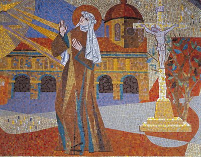 Close-up of a Mural, St. Therese