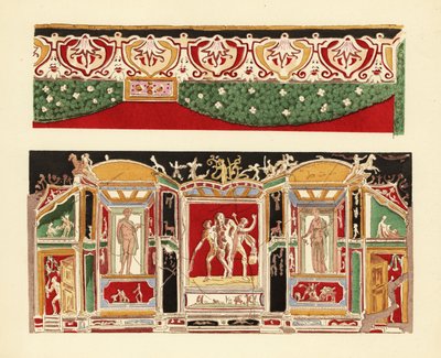 Colored stucco from Pompeii in the Museum of Naples by Pierre Gusman