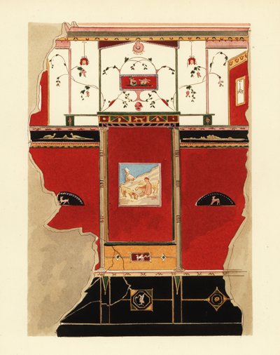 Panel from a house in Region III, Pompeii by Pierre Gusman