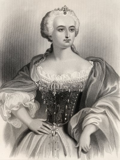 Maria Theresa, Archduchess of Austria and Queen of Hungary and Bohemia, illustration from 