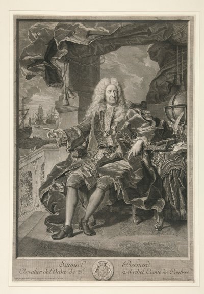 Portrait of Samuel Bernard, Count of Coubert by Pierre Imbert Drevet