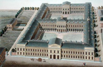 Hospice at Brussels, from Choix des Monuments, Edifices et Maisons les plus remarquables du Royaume des Pays-Bas by Pierre Jacques Goetghebuer, engraved by H.L.F. Partoes, published 1827 by Pierre Jacques (after) Goetghebuer