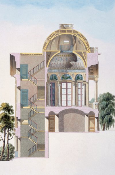 Cross section of the Pavilion of Hingene, near Anvers, from 