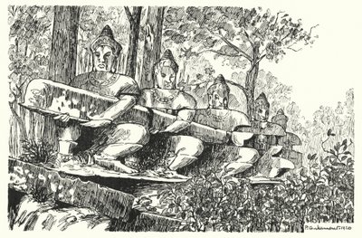 Giants of the balustrade by Pierre Jeannerat de Beerski