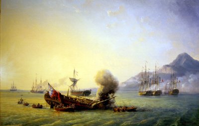 Battle of Grand Port by Pierre Julien Gilbert