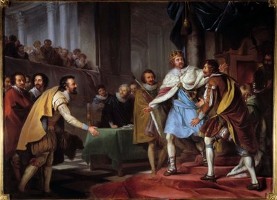 Embassy of Maximilian of Bethune to King James I Stuart in 1603 by Pierre Lacour