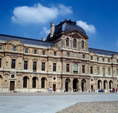 Architecture: view of the square courtyard at the Louvre by Pierre Lescot