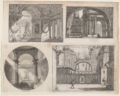 Porch Before a Circular Temple by Pierre Moreau
